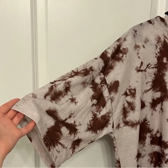 SHEIN Beige and Brown Tie-Dye Mini Dress - Picture 5 of 7